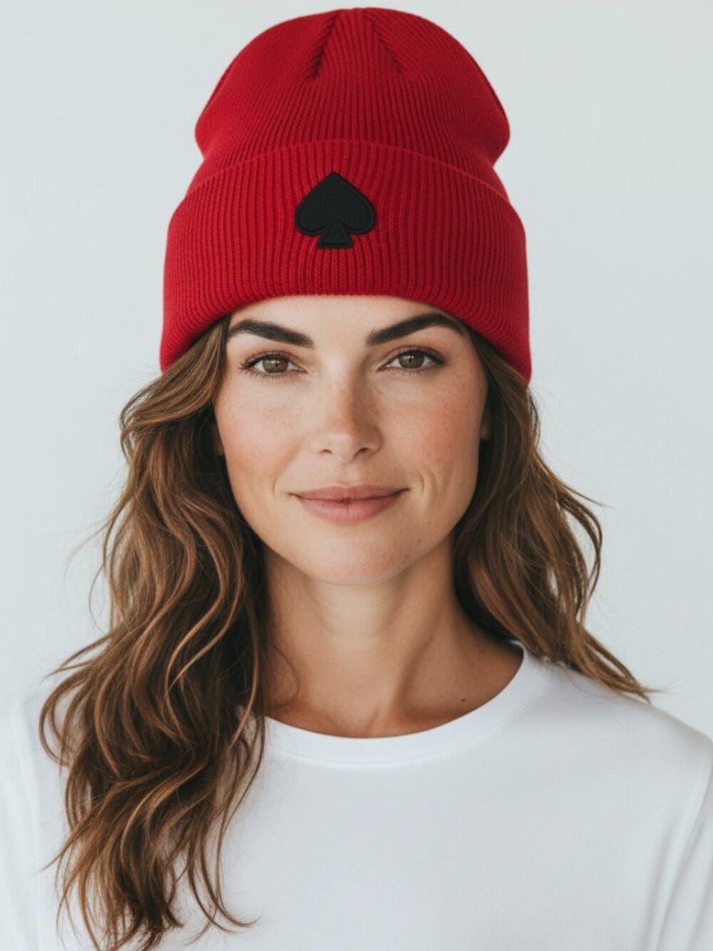 Kate Spade New York Flocked Spade Beanie Red Sz: O/S